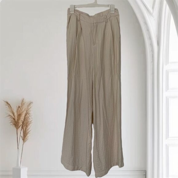 A new day Target Elegant Cream White Wide Leg High Waisted Slack Pants US 8 - Picture 1 of 8